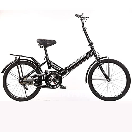 Vélos pliant : ASPZQ Vélo Pliante sans Installation, Vélo pour Adultes De 20 Pouces, Mini-Voiture Portable Ultra-Léger, Voiture Étudiante De 16 Pouces, Noir, 20 inches