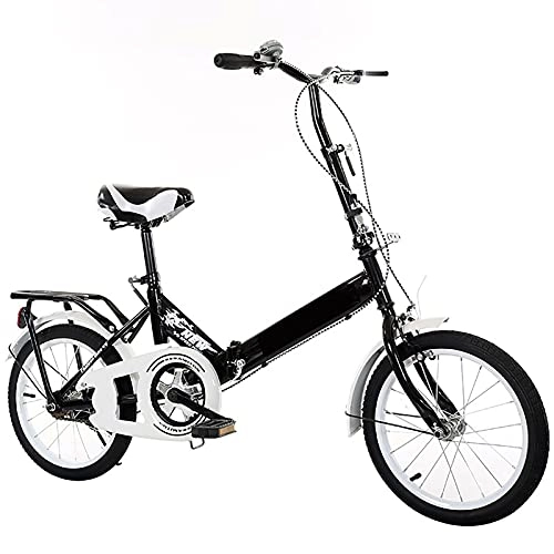 Vélos pliant : ASPZQ Vélos De Cyclisme De Siège Réglables, Confortables Vélos Pliants Compacts Portables Mobiles pour Hommes Femmes - Étudiants Et Navetteurs Urbains, Noir, 20 inches