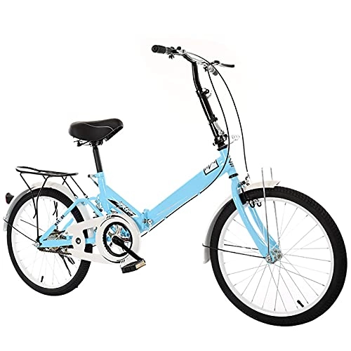 Vélos pliant : ASPZQ Étudiant Pliant vélo, Mini commun de navetteur Portable vélo 20 Pouces mâle et Femelle Adulte école Primaire et secondaire Enfants Enfants Enfants bicyclettes de Gros Enfants, Bleu