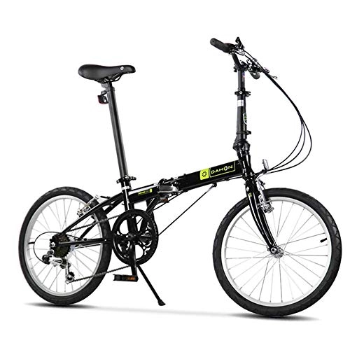 Vélos pliant : BCX Vélos pliants, adultes 20 'vélo pliable à 6 vitesses à vitesse variable, siège réglable, vélo de ville pliable léger, blanc, Noir