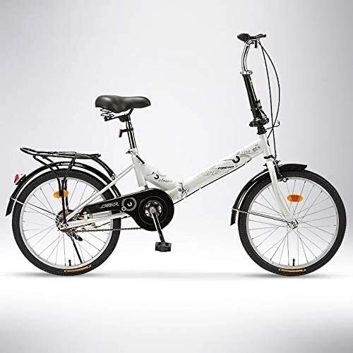 Vélos pliant : Bicycle Petit vélo monovitesse 20 pouces roue Scooter Adolescent pliant ultraléger vélo femme adulte mini portable vélo statique en acier au carbone à haute peinture Cadre pliant en alliage d'aluminiu