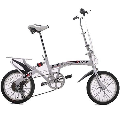 Vélos pliant : CHHD Vélo Pliant de 20 Pouces de Cadre en Aluminium Adulte de Poids léger de Frein de V de 6 Vitesses, vélo Pliant d'alliage Superbe de Frein de Suspension en Alliage d'aluminium