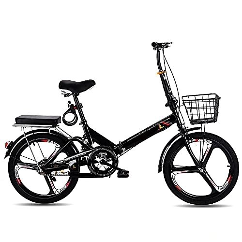 Vélos pliant : COKECO 20 Pouces Vélo Pliant, Système De Transmission à 6 Vitesses Cadre Léger Tout Terrain Adapté Aux Pneus Antidérapants Et Résistants à l'usure Petit Vélo Pliable avec Siège Enfant