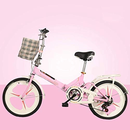 Vélos pliant : DFKDGL Vélo de vélo Compact à Absorption des Chocs Vélos pliants Portables pour Femmes adaptés aux étudiants et aux Voyages de Travail, Jante en Alliage d'aluminium et sièges ergonomiques (Couleur: