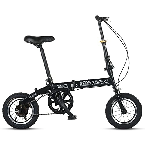 Vélos pliant : Dxcaicc Vélo Pliant de 12 Pouces Vélo Pliable pour Adultes Vélo Portable Compact V-Brake Vélo Pliant en Acier au Carbone, Noir