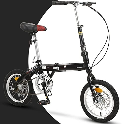 Vélos pliant : Dxcaicc Vélo Pliant Vélo Portable avec 6 Vitesses Cadre en Acier au Carbone de 14 / 16 / 20 Pouces Vélo Portable pour Adultes Vélo de Ville, Noir, 16 inch
