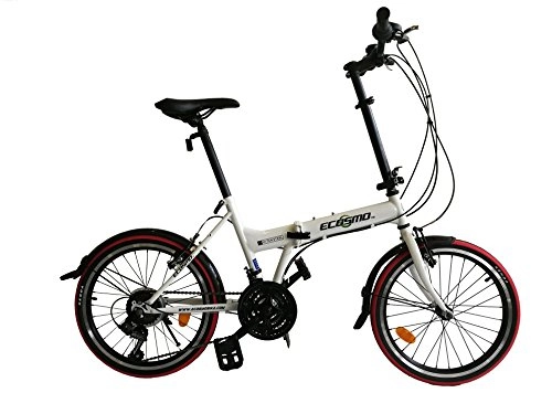 Vélos pliant : Ecosmo 50, 8 cm NEUF pliante City Vélo 21sp – 20 F03 W
