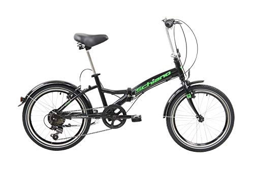 Vélos pliant : F.lli Schiano Pur Vélo Pliable Unisexe pour Adulte Noir / Vert 20"