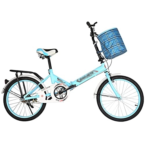 Vélos pliant : FAXIOAWA Vélo Pliant, Cadre en Aluminium Léger Vélo Pliant à Vitesse Unique, Double Frein à Disque Vélo Pliant Antidérapant pour Adultes / Hommes / Femmes Ultra-Léger Portable, Bleu