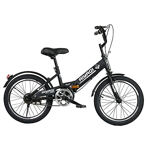 Vélos pliant : FUFU Bicyclette D'amortisseur De 20 Pouces, pour Un Garçon De 9-14 Ans Et Une Fille Pliant Vélo, Noir