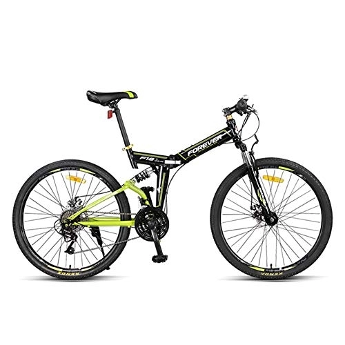 Vélos pliant : FUFU Vélo de 26 Pouces Vélo de Montagne Cross-Pays Vitesse Adulte Pliable Doux Queue vélo mâle Ultralight et Portable (Color : Green)