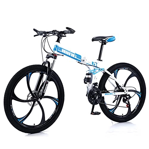 Vélos pliant : GWXSST Vélos VTT Vélo Vélo Dual, Antidérapant Résistant à l'usure Ergonomique Léger, Roue Double, pour Hommes Ou Femmes Vélo Pliage Rapide C(Size:24 Speed)