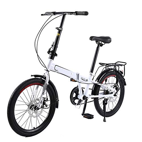 Vélos pliant : HAIZHEN Adulte Vélos pliants, 20in monovitesse Mini Compact Adulte vélo, vélo avec Béquille de Banlieue et à l'arrière Rack Carry