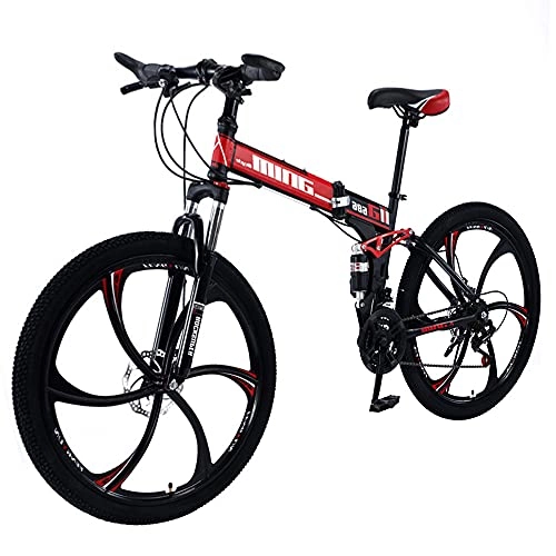 Vélos pliant : HWZXBCC Vélo De Montagne à Vélos avec Antidérapant pour Hommes Ou Femmes à Double Usure Résistant Roue Roue Vélos Rouge Ergonomique Sport Léger(Size:30 Speed)