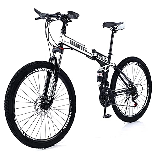 Vélos pliant : Hyococ Vélos Ergonomiques à Vélo De Piste De Montagne, Avec Des Vélos Blancs Légers, Avec Une Roue Double Antidérapante Résistante à L'usure, Un Cadre En Acier à Haute Teneur En Carbone(Size:27 speed)