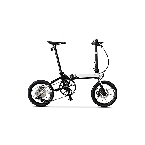 Vélos pliant : IEASEzxc Bicycle Vélo de vélo Pliant en Alliage en Alliage d'aluminium Vitesse de la Vitesse de Disque de Disque intérieur Câblage intérieur Portable Cyclisme (Color : White)