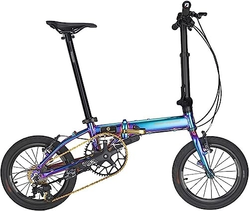 Vélos pliant : Kcolic Chaise Confortable Vélo Pliant Vélo Montagne 16 Pouces, Pneus Antidérapants Et Résistants l'usure, Cadre en Acier Haute Teneur en Carbone B, 16inch
