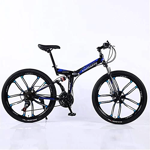 Vélos pliant : KELITINAus Vélo de Montagne, 24 / 26 Pouces 21 Vitesse Double Disque Bicyclette Vélo Pliante Pour Adolescents Adultes Bicyclette Vélos Plein Vélos Vtt, A-26N-10Knifewheels, D-26In-10Knifewheels