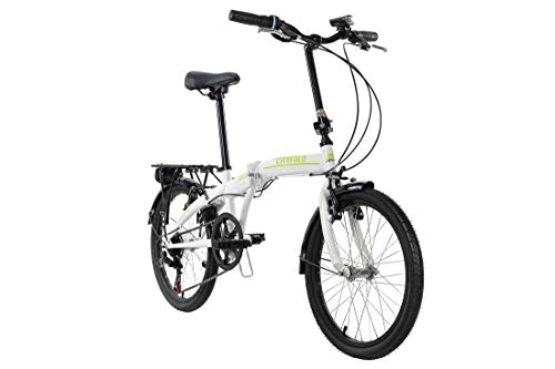 Vélos pliant : KS Cycling Vélo Pliable 20" Cityfold RH 27 cm Mixte-Adulte, Blanc / Vert, Zoll