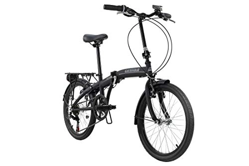 Vélos pliant : KS Cycling Vélo Pliable 20" Cityfold RH 27 cm Mixte-Adulte, Noir / Gris Clair, Zoll