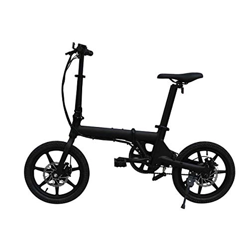Vélos pliant : Le vélo Pliant électrique de Puissance de Batterie au Lithium de Bicyclette électrique de 16 Pouces est Facile et Commode, Facile à Porter, Black