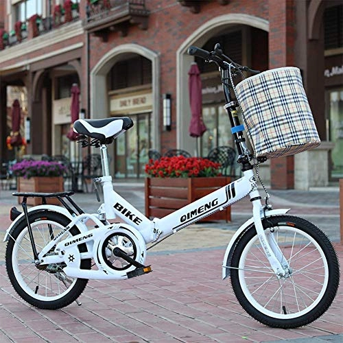 Vélos pliant : LJ Vélos, VTT, vélo pliant, vélo pour enfants de 22 pouces vélo pliant léger pour caravane de ville de banlieue à vitesse variable, blanc