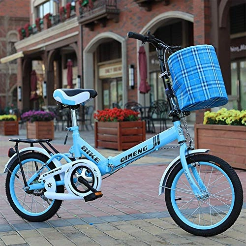 Vélos pliant : LJ Vélos, VTT, vélo pliant, vélo pour enfants de 22 pouces vélo pliant léger pour caravane de ville de banlieue à vitesse variable, Bleu