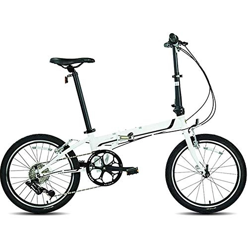 Vélos pliant : LPsweet Folding Vélo de Montagne antidérapant en Alliage d'aluminium Anti-Explosion pour vélo et vélo L Blanc