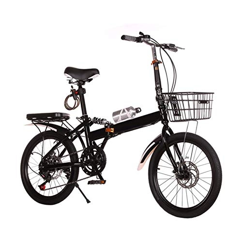 Vélos pliant : LXJ Vélo de Route Vélo pour Adultes Mini Bicyclette Pliante léger 20 Pouces Convient aux employés de Bureau des étudiants en Milieu Urbain Vitesse Variable et Absorption des Chocs