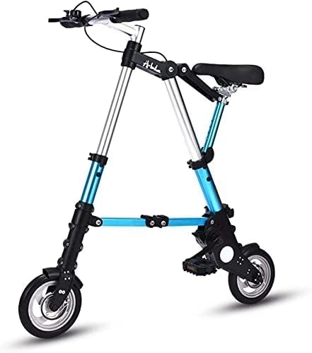 Vélos pliant : Mini Vélo Pliable 8 Pouce Portable Pliant Ultra Léger Adulte Étudiant Vélo Pliant Pour Sport En Plein Air Cyclisme Voyage Trajets (Couleur :Blue)-A