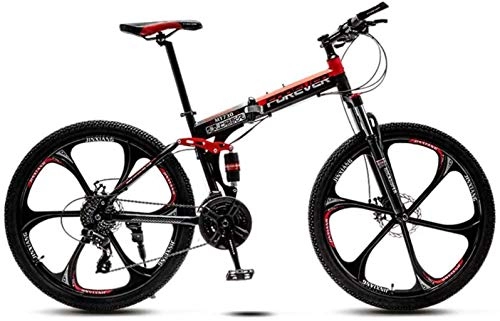Vélos pliant : MJY Vélo 26 pouces vélos en acier à haute teneur en carbone Softtail vélo pliant tout-terrain vélo siège réglable cadre en acier à haute teneur en carbone Double absorption des chocs 5-27, 21 vitesses