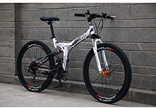 Vélos pliant : MJY Vélo de montagne pliant pour hommes femmes, cadre en acier à haute teneur en carbone, vélos vtt à suspension complète, frein à double disque 6-6, B, 26 pouces 24 vitesses