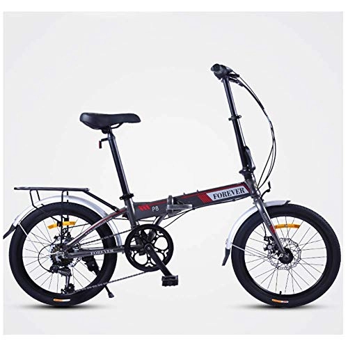 Vélos pliant : MJY Vélo pliant pour femme, vélo pliable pour adultes de 20 pouces à 7 vitesses, vélos pliants légers, cadre en acier à haute teneur en carbone, Noir