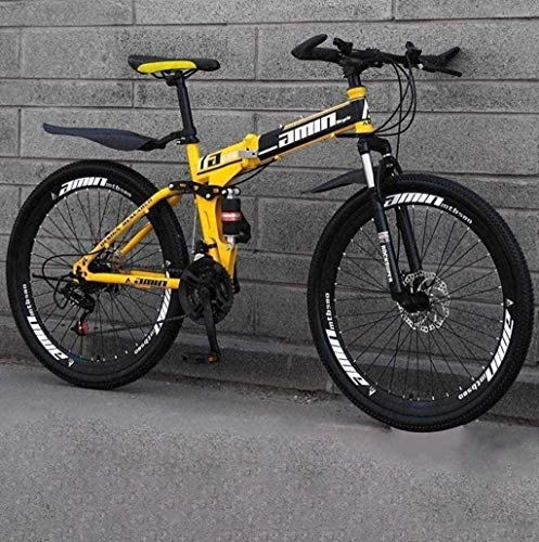 Vélos pliant : MJY Vélo vélo 26 pouces vélos de vélo en acier à haute teneur en carbone Softtail vélo vélo pliant léger avec siège réglable Double frein à disque fourche à ressort 7-2, 24 vitesses