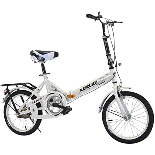 Vélos pliant : MXCYSJX Mini Vélo Pliant Léger De 20 Pouces Petit Vélo Portable, Voiture D'étudiant De Vélo Pliant Femelle Adulte pour Adultes Hommes Et Femmes, Blanc