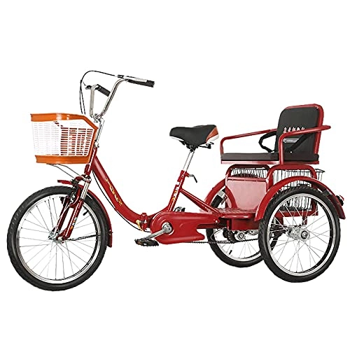 Vélos pliant : OHHG Tricycle Adulte 20 Pouces Tricycle Vélo Vélo Pliant Tricycle avec Panier Vélo 3 Roues Seniors Femmes Hommes Trikes Loisirs Shopping
