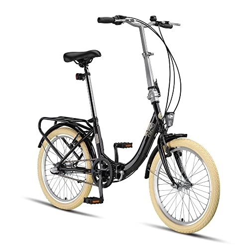 Vélos pliant : PACTO NINE Vélo Pliant - Vélo Pliant de Haute Qualité - 27 cm Cadre en Acier - 20 Pouces Roues en Aluminium - 3 Engrenages Shimano NEXUS - V -Freni - Facile à plier - Vert (Noir)