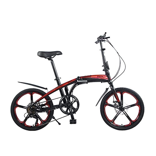 Vélos pliant : Qian Vélo pliable 20" Cadre en aluminium Shimano élégant Pliant Vélo pliant Rouge
