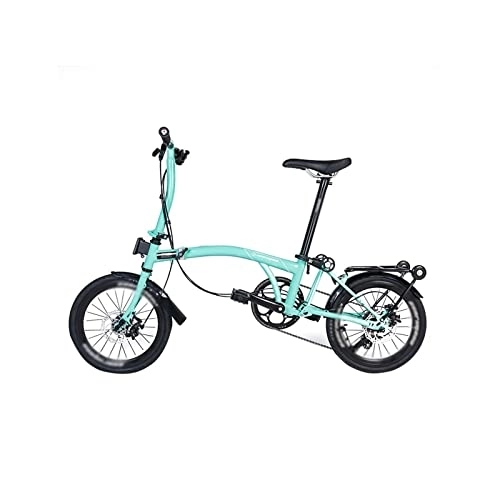 Vélos pliant : QYTEC ddzxc Vélo électrique pour adulte Nouveau vélo pliable en trois étapes Vélo d'exercice portable en plein air Voyage 9 vitesses Vélo adulte (Couleur : vert)