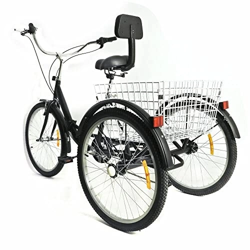 Vélos pliant : RainWeel Vélo pliable de 24 pouces avec 7 vitesses, pour adultes et adolescents, système de pliage rapide, hauteur 1, 1 m (réglable) avec panier à légumes