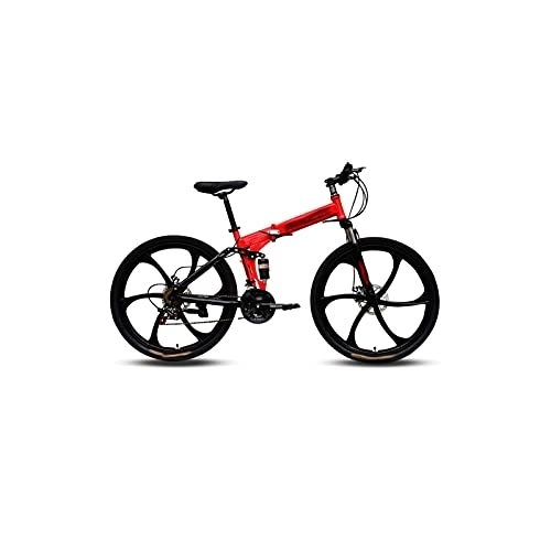 Vélos pliant : TABKER Vélo Vélo Vélo Vélo Vélo Fat Vélos Vélos Vitesse 26 Pouces 21 Vélos Vélo Homme Frame d'alliage d'aluminium (Color : Red, Size : 27)