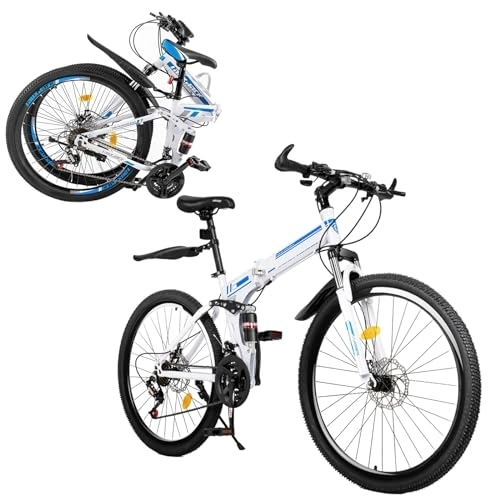 Vélos pliant : VTT 26 pouces pliable 21 vitesses vélo adulte VTT vélo frein à disque vélos pour filles garçons hommes et femmes