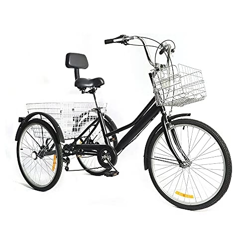 Vélos pliant : Vélo à 7 vitesses pour adulte - 3 roues - Pliable - Réglable - Avec panier