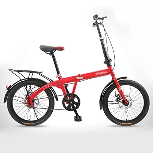 Vélos pliant : Vélos Pliant Adulte 20 Pouces Étudiant Léger pour Enfants (Color : Red, Size : 20inches)