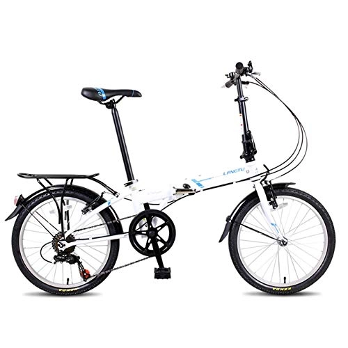 Vélos pliant : Vélos pliants, Mini Poids Léger Mini Vélo Pliante, 20 Pouces Portable Student Comfort Roue Vélo Pliante for Hommes Femmes Pliantes Vélo Décontractées (Color : White, Size : 20in)