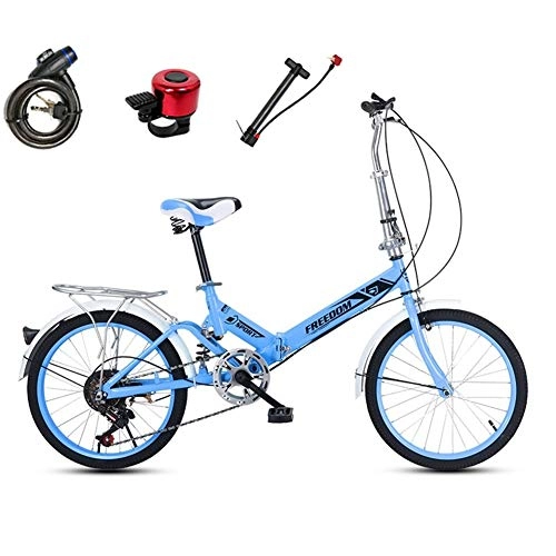 Vélos pliant : Vélos Pliants Portables en Acier à Haute Teneur en Carbone à Vitesse Variable avec Absorption des Chocs