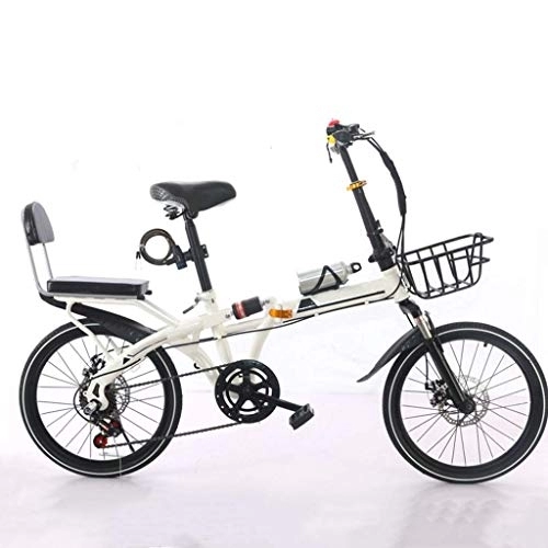 Vélos pliant : YANGSANJIN Vélo Ergonomique Vélo Pliant Vélo pour Femme Adulte Homme Portable Petit vélo, 16 / 20 Pouces (Couleur: 16 Pouces-Blanc A)
