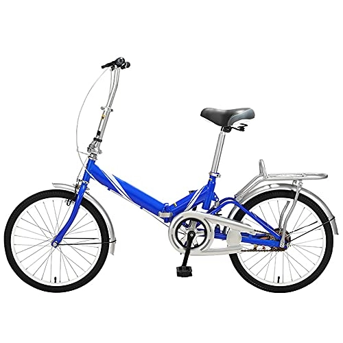 Vélos pliant : YUNZHIDUAN Vélo De Montagne Bicycliste Le Vélo Est Pliable, Sauvegarde D'espace, Cadre en Acier Au Carbone élevé, Peinture électrostatique De 20"Bleue Bleue