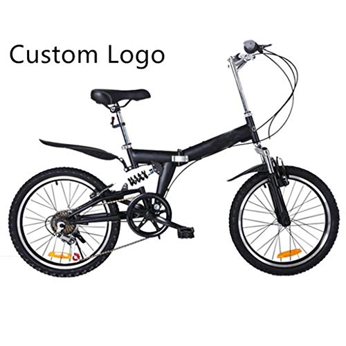 Vélos pliant : Zhangxiaowei Vélo Pliant pour Les Enfants Hommes Et Les Femmes Pliable 20 Pouces Custom Bike Logo Fabricant, Noir