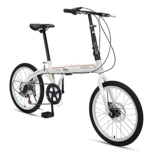 Vélos pliant : ZXQZ Bicyclette, Vélos Pliants, Vélo À Une Vitesse de 20 Pouces À 6 Vitesses pour Étudiant Adulte (Color : Black)